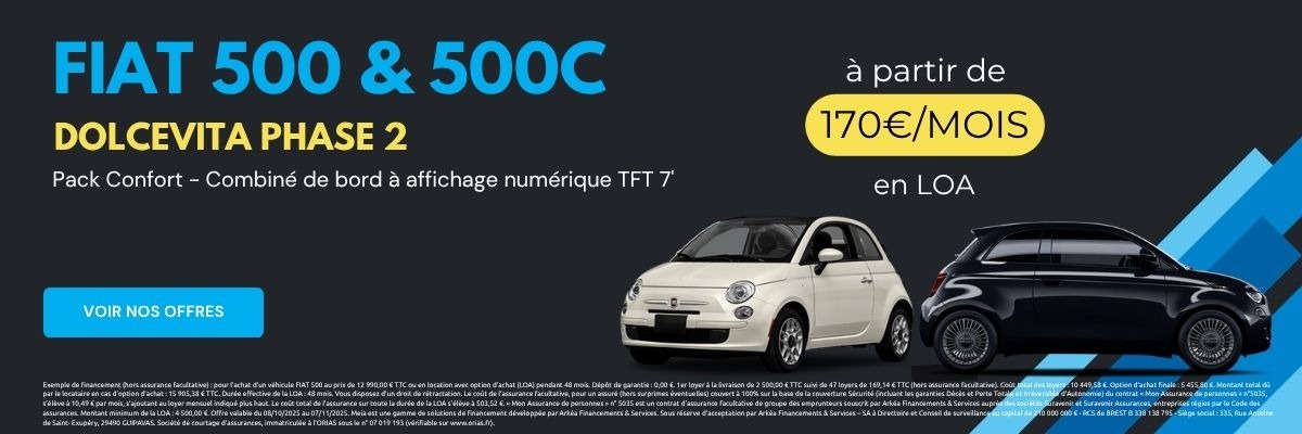 La Fiat 500 et 500c hybride prend place dans vos centres ORA7